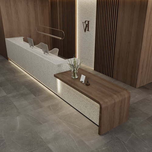 Terrazzo Nuvola, HIMACS - Solid Surface Countertops | LX Hausys US