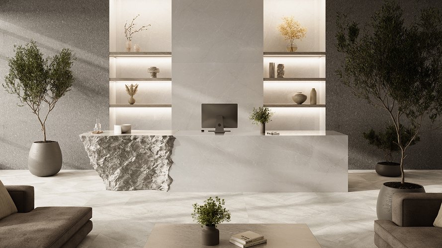 Arctic grey, HFLOR - SPC Tile Flooring | LX Hausys US