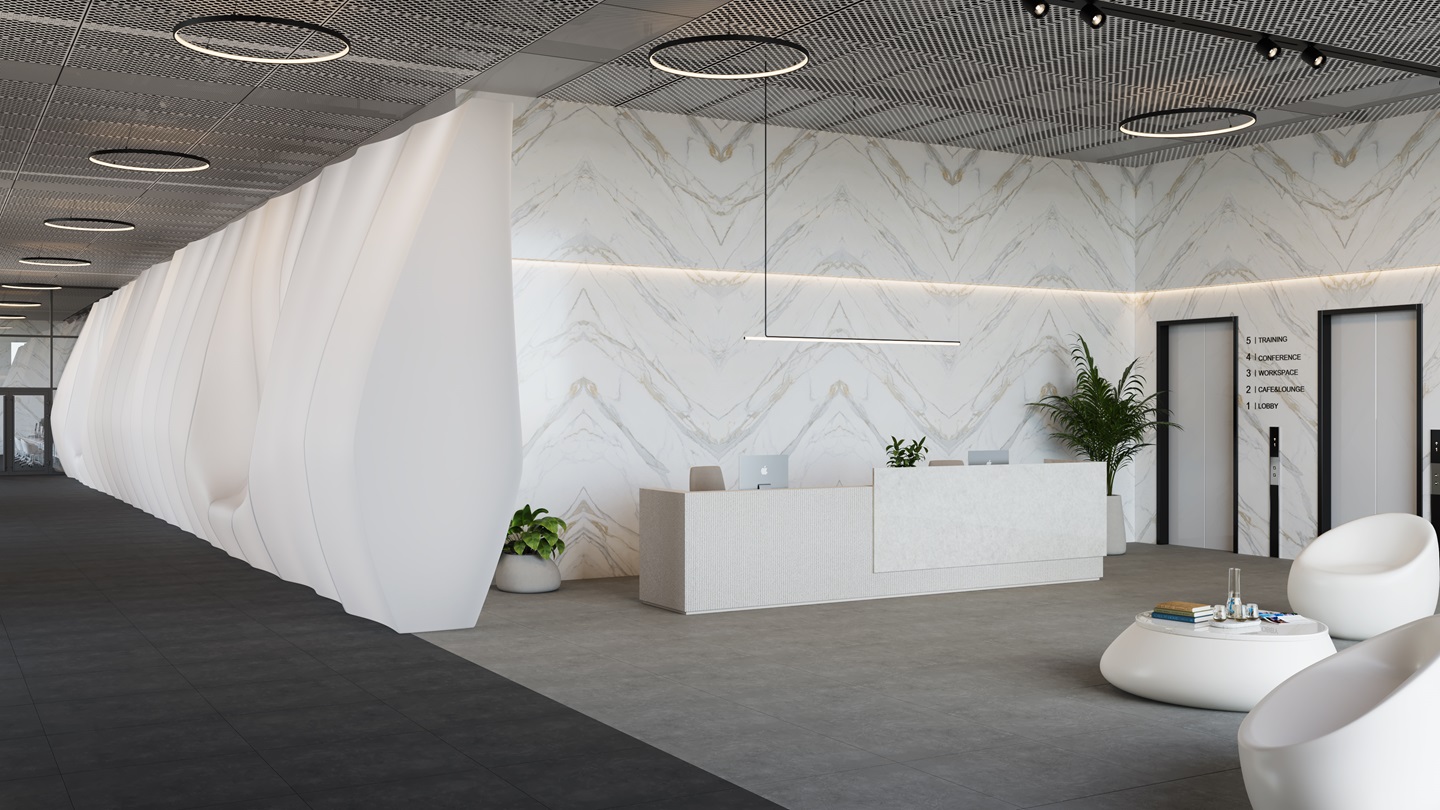 NEUTRA Complete Works ノイトラ Workplace supporting adaptive lighting, sculptural forms and